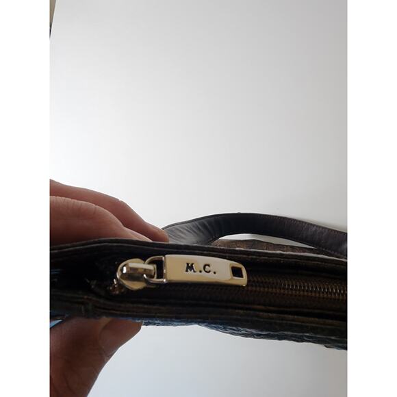 MC MARC CHANTEL Brown Leather Embossed Boho Western Hand Bag Shoulder Bag - Picture 4 of 8